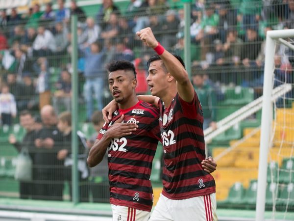 Bruno Henrique marcou para o Rubro-Negro e fez seu nono gol no Brasileiro — Foto: Alexandre Vidal / Flamengo