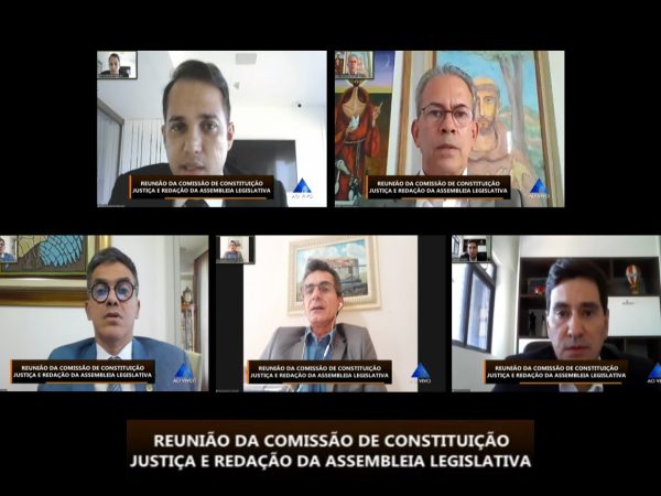 Reunião da Comissão de Constituição, Justiça e Redação (CCJ) da Assembleia Legislativa — Foto: João Gilberto