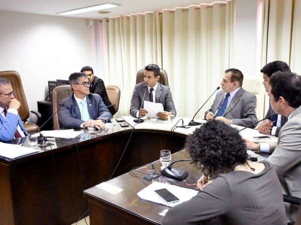 Reunião desta manhã (18), na Comissão de Constituição, Justiça e Redação (CCJ) da Assembleia — Foto: Eduardo Maia