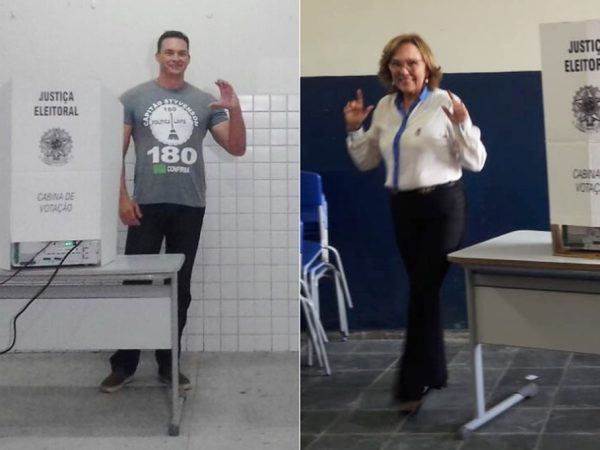 Capitão Styvenson (Rede) e Dra. Zenaide (PHS) foram eleitos senadores pelo RN — Foto: Julianne Barreto e Kléber Teixeira/Inter TV Cabugi