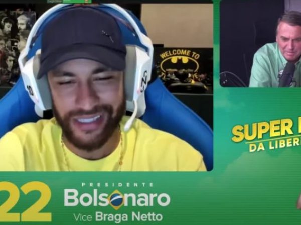 Neymar participou de live com Jair Bolsonaro. — Foto: Reprodução