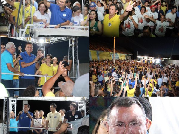 Carlos Eduardo e Kadu Ciarlini foram às ruas conclamando os eleitores às vitórias nas urnas (Crédito: Divulgação)