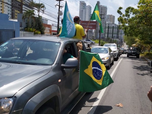 A carreata seguiu por ruas e avenidas da região sul de Natal e foi encerrada no entorno da Governadoria — Foto: Divulgação