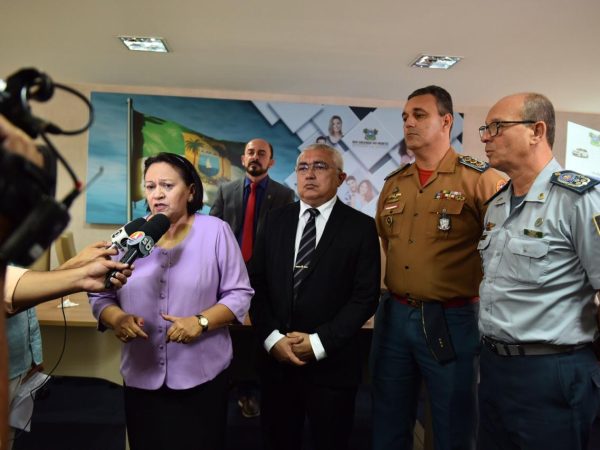 Dados foram apresentados pela governadora Fátima Bezerra em entrevista coletiva realizada no auditório da Governadoria — Foto: Elisa Elsie
