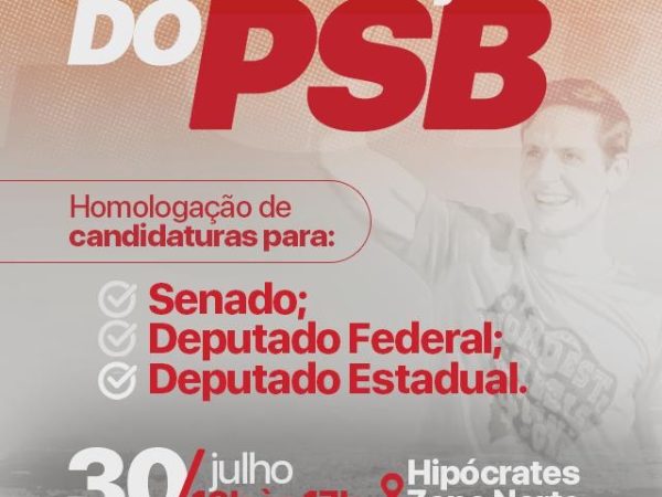 Será homologado o nome de Rafael Motta para o Senado Federal, além de deputados federais e estaduais. — Foto: Divulgação