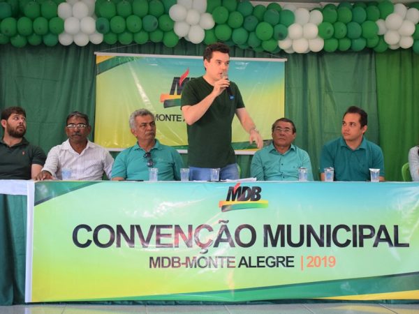 Presidente do MDB-RN Walter Alves durante Convenção Municipal do partido em Monte Alegre — Foto: Arquivo/Divulgação