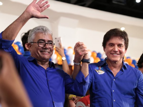 Candidato à vice Tião Couto (PR) e o candidato a governador do RN, Robinson Faria (PSD) (Foto: Divulgação)