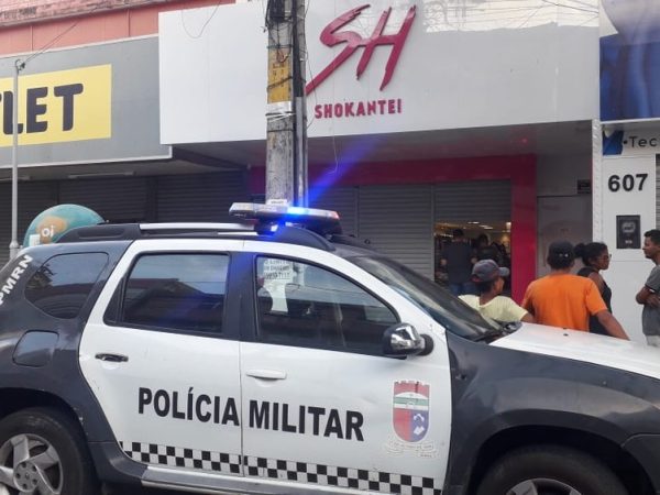 Coronel da PM foi baleado e morreu durante um assalto em uma loja no Centro de Natal — Foto: Julianne Barreto/Inter TV Cabugi