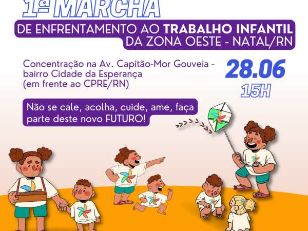Ação alusiva ao mês de combate ao trabalho infantil realizada pela Rede Entrelaços. — Foto: Divulgação