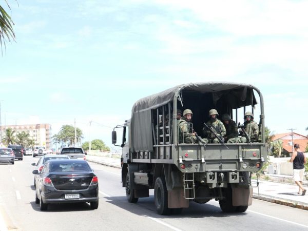 Militares atuaram no estado em janeiro deste ano para combater uma onda de ataques criminosos a várias cidades do RN (Foto: Elias Medeiros)