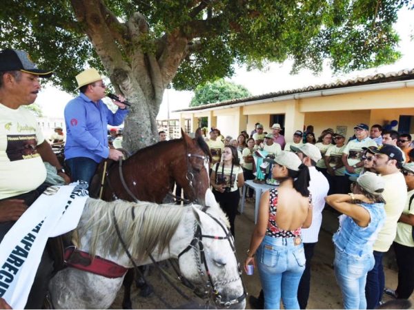 A 4ª Cavalgada de Nossa Senhora Aparecida aconteceu em Bento Fernandes, RN (Foto: Divulgação/Assessoria)