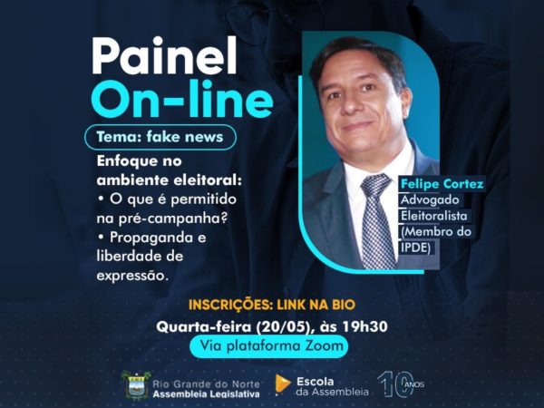 A palestra acontecerá na próxima quarta (20) e será ministrada pelo advogado, Felipe Cortez — Foto: Divulgação