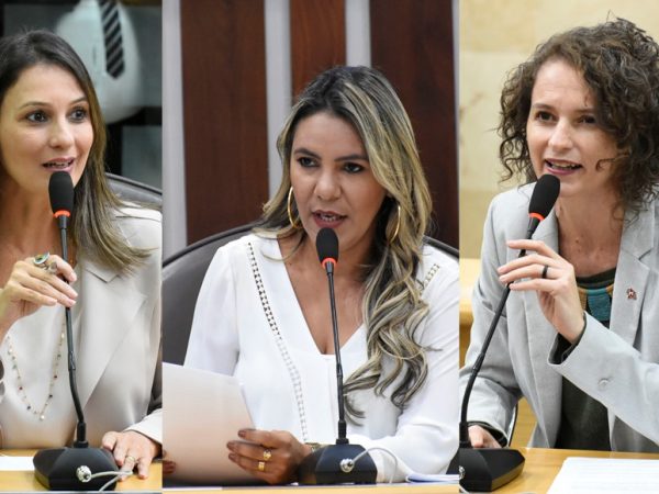 Bancada feminina do parlamento estadual foi renovada com a presença de Eudiane Macedo e Isolda Dantas — Foto: Eduardo Maia
