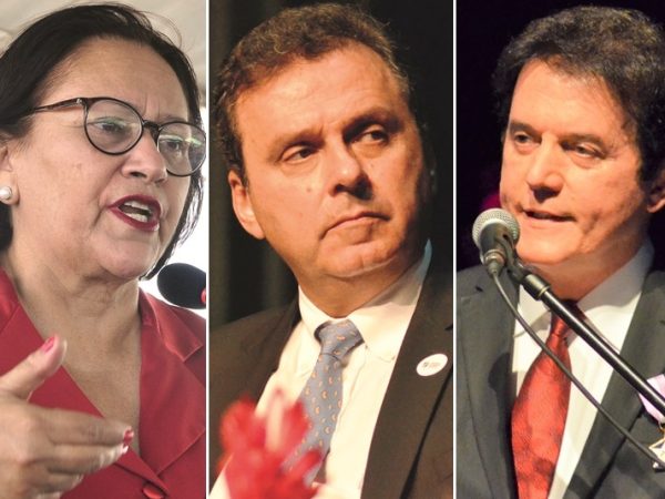 Fátima, Carlos Eduardo e Robinson, pré-candidatos ao Governo do Estado (Foto: José Aldenir / Agora RN)