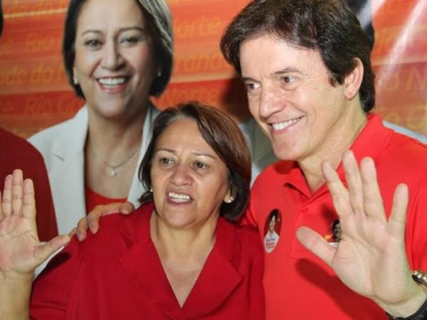Senadora Fátima Bezerra (PT) e o governador do RN, Robinson Faria - Divulgação