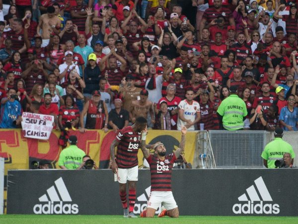 Com o resultado, os rubro-negros chegaram a 24 pontos e seguem na terceira posição do Brasileirão — Foto: Alexandre Vidal/Flamengo