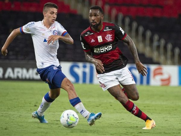 O colombiano foi acusado de proferir insultos racistas contra o meia Gerson, do Flamengo. — Foto: Alexandre Vidal/Flamengo