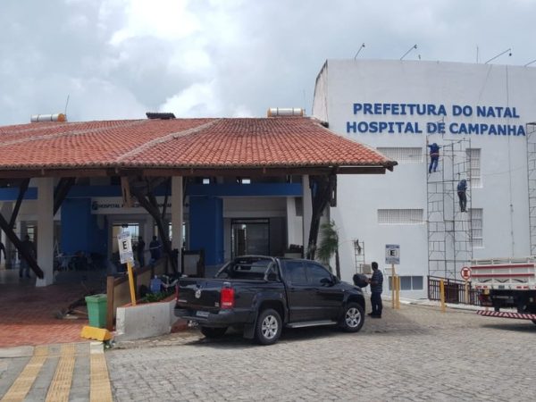 Hospital de Campanha de Natal vai funcionar na Via Costeira — Foto: Sara Cardoso/Inter TV Cabugi