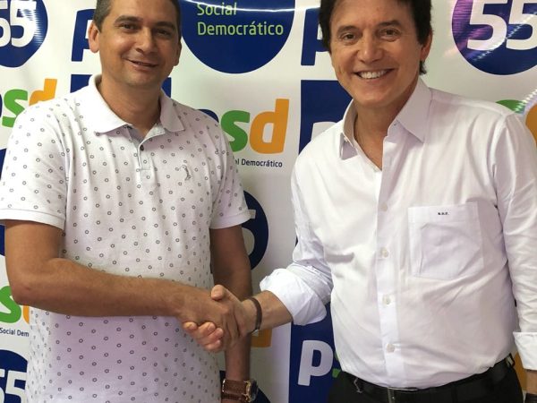 Prefeito Laerte Paiva e o governador Robinson Faria (Foto: Divulgação)