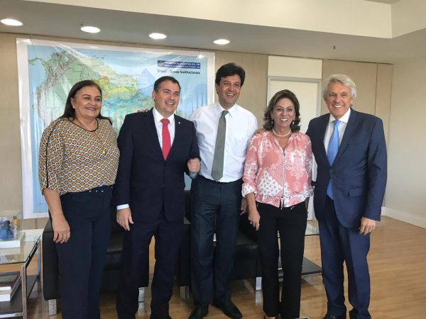 João Maia esteve reunido com o Ministro Mandetta, em Brasília — Foto: Divulgação