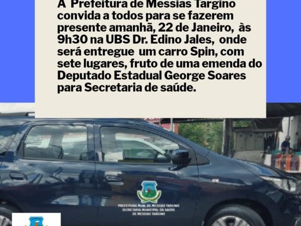O carro vai servir a Secretaria Municipal de Saúde — Foto: Assessoria