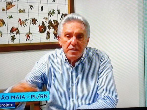 PL de João Maia foi notícia em rede nacional pela Record TV, no Jornal da Record. — Foto: Reprodução/Record TV