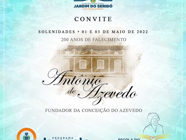 Câmara Municipal de Jardim do Seridó convida a população jardinense para participar das solenidades. — Foto: Divulgação