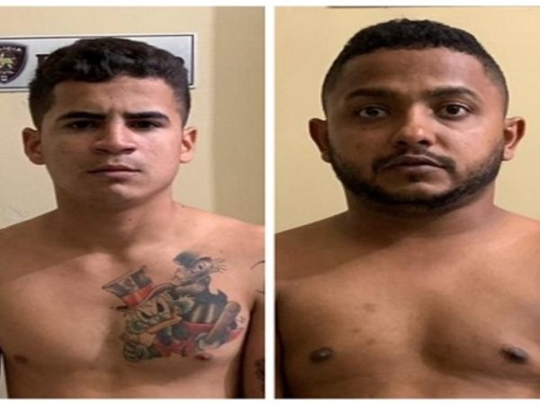 A dupla foi presa, no bairro José Gadelha, após uma rápida investigação dos policiais civis — Foto: Reprodução.