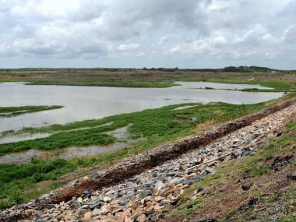 Itans de Caicó recebeu pequena quantidade de água com chuvas registradas em suas cabeceiras – (Foto: Ilmo Gomes)