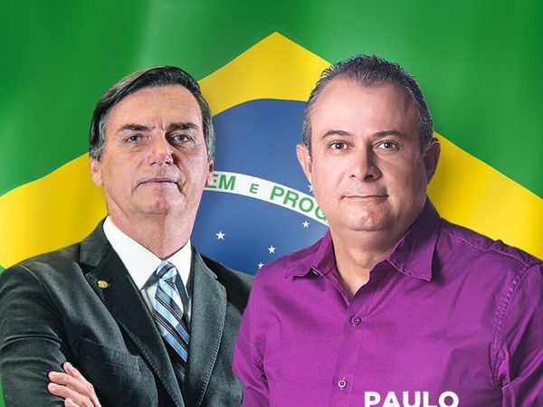Deputado federal Jair Messias Bolsonaro e o pré-candidato ao Governo do RN, Paulo Campos (Divulgação)