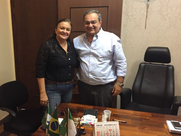 Prefeito de Natal em exercício, Álvaro Dias e a secretária de Saúde, Saudade Azevedo (Divulgação)