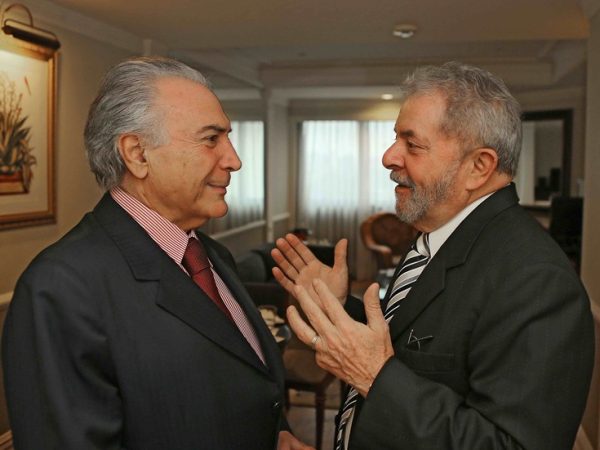 Ao então vice-presidente Temer, Lula falou que queria alterar sua relação com o Palácio do Planalto — Foto: Ricardo Stuckert / Instituto Lula.