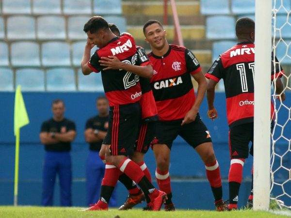 Mengão bateu o Audax por 2 a 0 e segue na Copinha (Foto: Twitter/CR Flamengo)