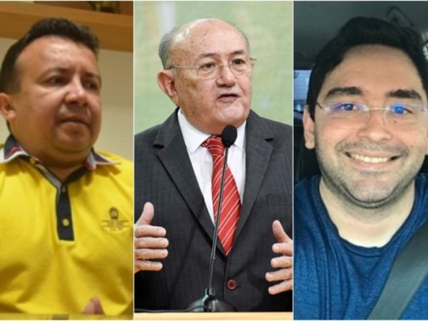 Odair Diniz, Vivaldo Costa e Adjuto Dias com chances reais de vencer a disputa para estadual. — Foto: Reprodução