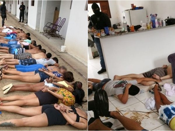 Jovens foram presos dentro de uma casa na praia da Pipa, no litoral Sul potiguar (Fotos: PM/Divulgação)