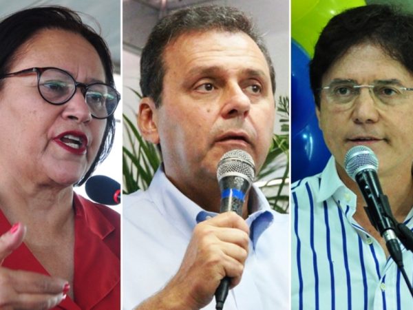 Fátima tem 33,7%; Carlos Eduardo, 23,4%; e Robinson, 8,6% (Foto: José Aldenir / Agora Imagens)