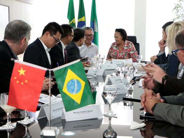 Ação foi resultado da missão liderada pela cônsul geral da China no Brasil, Yan Yuquing, que trouxe um grupo de 30 dirigentes de empresas e empresários daquele país — Foto: Demis Roussos.