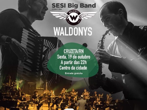 A SESI Big Band convida Waldonys para show “Do Nordeste ao Jazz” (Crédito: Divulgação)
