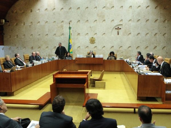Ministros do STF reunidos em plenário durante a sessão desta quarta (21) (Foto: Carlos Moura/SCO/STF)