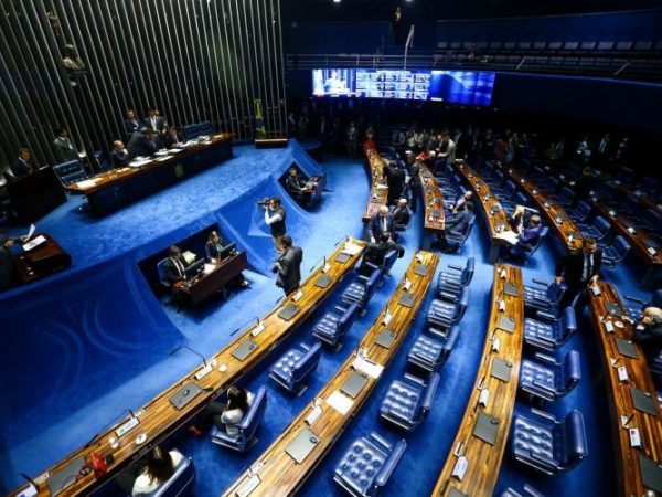 Senado aprovou projeto de auxílio a estados em votação remota — Foto: Marcelo Camargo ABr