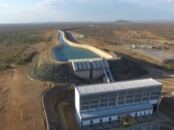 As grandes estruturas que conduzem as águas do Velho Chico pelo Eixo Norte estão com 96% prontas — Foto: Divulgação/Ministério da Integração Nacional
