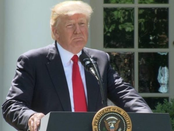 Presidente dos EUA, Donald Trump, durante anúncio - Divulgação