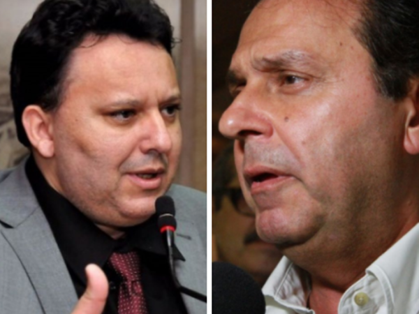 Vereador Cícero Martins (PTB) e prefeito Carlos Eduardo Alves (PDT) - Fotos: Elpídio Júnior / José Aldenir [Agora Imagens]