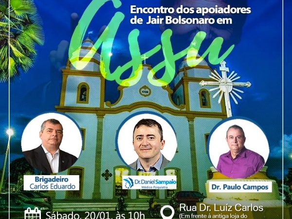 Na ocasião, será inaugurado um outdoor em apoio ao pré-candidato Jair Bolsonaro (Divulgação)