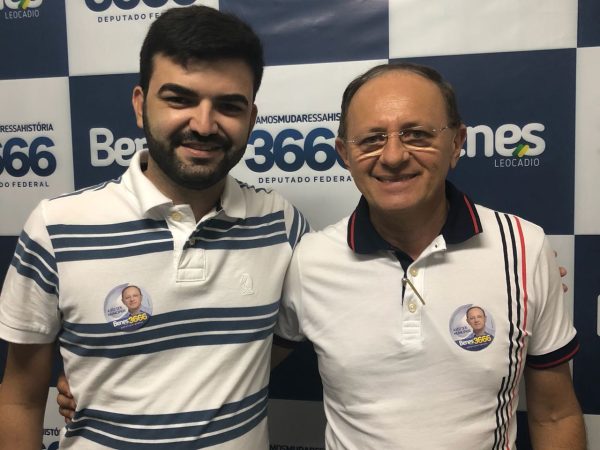 Vereador Ronaltty Neri (PSDB) e o candidato a deputado federal Benes Leocádio (PTC) em Natal (Foto: Divulgação)