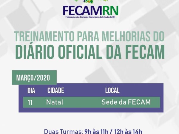 As inscrições podem ser feitas no site da FECAM/RN (www.fecamrn.com.br). — Foto: Divulgação