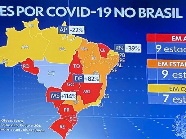 Rio Grande do Norte inicia semana com média diária de 22,71 mortes causadas pelo infecção pelo coronavírus — Foto: Reprodução/TV Globo