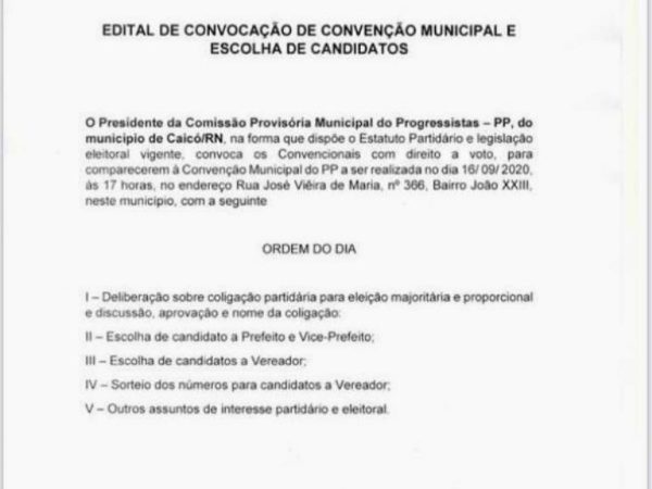 No evento também será anunciado oficialmente apoio aos nomes de Dr. Tadeu e Toinho Santiago, pré-candidatos a prefeito e vice — Foto: Divulgação