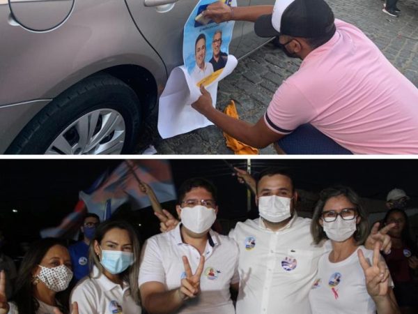 Centenas de veículos compareceram para confirmarem o seu apoio a Dr. Tadeu e Toinho — Foto: Divulgação