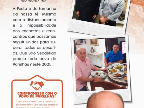Vivaldo Costa também reafirma sua parceria junto à administração do prefeito Dr. Tiago. — Foto: Divulgação
